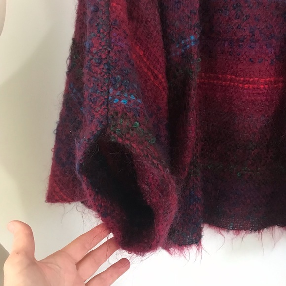 Vintage Handmade Cropped Bat Wing Sweater Jacket - Picture 6 of 9